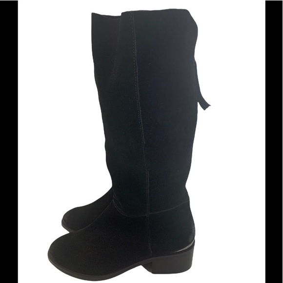 - Naughty Monkey Black Stride Chelsea Suede Leather High Rider Burnished Boot - Picture 7 of 14